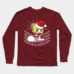 PADORU CHIBI ANIME GIRL FOR MERRY CHRISTMAS Long Sleeve T-Shirt